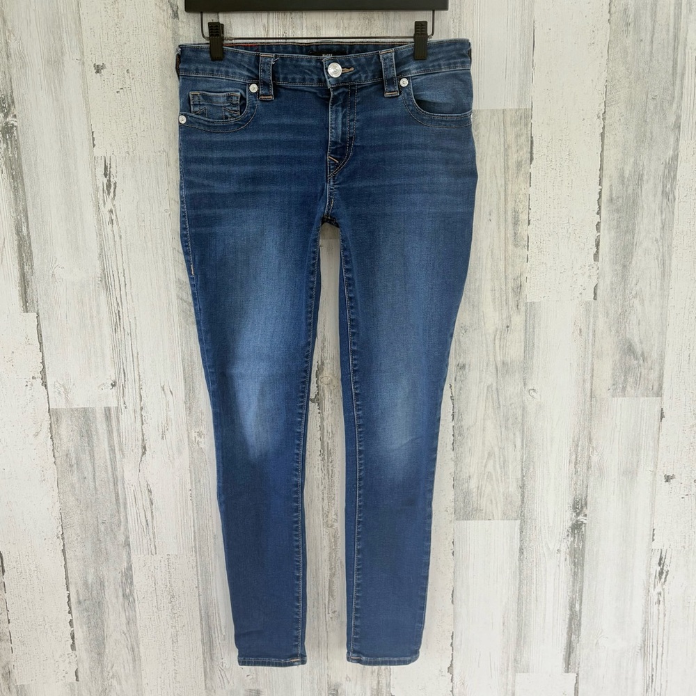 True Religion Women’s Size 30X29X8.5 Rise Halle Mid Rise Super Skinny Jeans